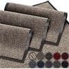 GadHome Zerbino per porta d'ingresso, porta esterna, corridoio d'ingresso, cucina, camera, impermeabile, lavabile, robusto, antiscivolo, trattiene la polvere, 60 x 90 cm, grigio/beige