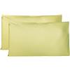 FARFALLAROSSA Coppia di Federe 100% Puro Cotone 40x80 CM, Set di 2 Tessuti per Cuscino Letto, Chiusura a Busta, Tinta Unita, Misura Standard - Verde Chiaro
