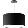 Miratic Lampada a Sospensione Corta con Sorgente Luminosa Sostituibile E27 max. 60W (non inclusa) Paralume in Tessuto (nero)