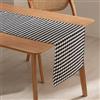 GAMUSI Runner da tavolo rettangolare antimacchia impermeabile Vichy a quadri, 45 x 170 cm, tessuto di cotone traspirante e morbido, colore nero
