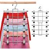 Niulab Grucce per pantaloni in metallo, per gonne, salvaspazio, 2 pezzi, antiscivolo, pieghevoli, in acciaio inox, per pantaloni, sciarpe, jeans, vestiti, gonne