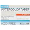MEEDEN Watercolor Paper Block, 100% cotone Watercolor Paper Pad of 20 Sheets, 140lb/300gsm, carta d'arte senza acidi per Watercolor, guazzi e più, 18×12,5 cm pressa a caldo