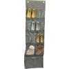 Relaxdays Portascarpe da Appendere, Scarpiera a Sospensione da Porta, 15 Scomparti, 158x47,5x5 cm, Grigio Trasparente