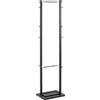 HAKU Appendiabiti cromo, nero, metallo - Dim. L 40 cm x A 175 cm x P 30 cm, Stile Moderno