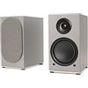 Triangle - Diffusori attivi AIO TWIN - Diffusori da scaffale Wi-Fi e Bluetooth con amplificatore 2x50W - Audio HD - Ingressi PHONO/Platino + TV ottica - 165 x 304 x 235 mm - Grigio lino (Coppia)