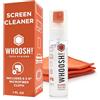 WHOOSH! Screen Shine Go Kit Pulizia iPhone - 30 Ml Con Panno Microfibra Spray - Occhiali Pulizia Per Laptop, MacBook E iPad - Senza Aloni, Tascabile, Da Viaggio, Ricaricabile Anti-Perdita