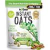 NÄTOO Farina di Avena Aromatizzata 1 Kg Instant Oats Farina Di Avena Istantanea Ideale come Preparato Per Pancake Proteici Porridge Oatmeal e Crepes Gusto Pistacchio