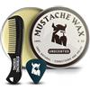 Striking Viking Kit Cera Baffi E Pettine - 2 Oz, Senza Profumo | Tenuta Forte Per Domare, Acconciare E Curare La Barba - Formula Non Grassa - Accessorio Antistatico Incluso