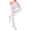 LIPOELASTIC® Lipothrombo AG, calze unisex autoreggenti antiembolia a compressione graduata (IT, Testo, 5XL, Regular, Regular, bianco)