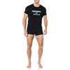 Emporio Armani Underwear Men's T-Shirt+Boxer Megalogo, Biancheria Intima Uomini, Black,