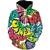 Moxilyn Felpa con Cappuccio Uomo Grafico 3D Manica Lunga Hoodie Hooded Unisex Pullover Sweatshirt con Tasche per Uomo Donna,22,M