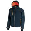 U-POWER DON'T WORRY... BE HAPPY! U-Power SPACE, Giacca Softshell, con Cappuccio Staccabile, Tasche Ampie, Full Zip, Antivento, Impermeabile, Tessuto Resistente, Confortevole (DEEP BLUEE - 4XL)