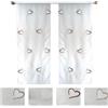 Home Tresor Coppia Tende per Finestra e Portafinestra, Tende a Vetro Ricamate per Soggiorno, Cucina, Camera, Balcone, Semitrasparenti, 2 Pannelli mod. Chanty (Bianco, 60 x 150 cm)