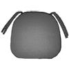 LI.G. SET DA 2 CUSCINI LI.GI. ZA411 CUSCINO SEDIA CUCINA SAGOMATO IN COTONE PANAMA VARI COLORI TINTA UNITA (Grigio topo)