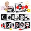 Ballery Giochi Neonato 0-6 Mesi, Giochi Passeggino Neonati, Bianco e Nero Neonati Giochi, Double Sided Bianco e Nero Alto Contrasto Libro Neonato Sensoriale Giocattoli per 0-12 Mesi