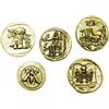lazzaro italy Monete Antiche Greche placcate Oro - Riproduzione Tetradrammi - Set 5 Pezzi