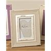 DRW Portafoto Legno Vintage Bianco e Beige 15x20x3 cm