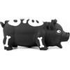 Record - Gioco per Cani in Lattice con Squeaker Horror Maiale Scheletro - Giocattolo Interattivo per Animali - Materiale Resistente - Colore Nero - Dimensione: 22 cm