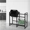 ML DESIGN modern living ML-Design Scaffale a Ripiani per 4 Casse 91x31x75,5 cm in Acciaio Portacasse per Acqua Bevande Porta Scatole di Bibite per Cucina Portabottiglie Garage Scaffali a Ripiani Cantina