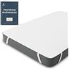 Twinzen Coprimaterasso Matrimoniale Impermeabile 160x200 e anche 190 Twinzen Certificato Oeko TEX - Coprimaterasso in Cotone Traspirante con 4 Angoli Elasticizzati