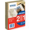 Epson Premium Glossy Photo Paper - 10x15cm - 2x 40 Fogli - C13S042167