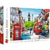 Trefl - Puzzle Strate di Londra - 1000 Elementi, città, London Street View, Inghilterra, Big Ben, edificio, puzzle fai da te, intrattenimento creativo, regalo, divertimento, puzzle classici