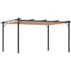 Outsunny Gazebo 3x4m Pergola da Giardino con Tenda Superiore Scorrevole