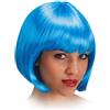 Parrucca Pin Up Azzurra in busta Carnevale Halloween Feste Travestimenti