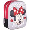 Zaino 3D Minnie Mouse Rosso Per Bambini Asilo e Tempo Libero