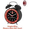 Sveglia Milan Rosso e Nero Soft Touch