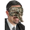 Maschera mezzo viso cartapesta naso lungo
