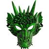 Maschera Drago In Plastica C/Cav.