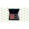 Dal Negro: Portacarte Legno Frassino 2 Mazzi Cololore blu