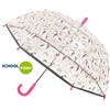 Ombrello baby trasparente arcobaleno unicorno 76 cm