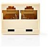 NEDIS Splitter di rete telefonica | RJ45 femmina | 2 X RJ45 | nichelato | avorio | PVC | scatola