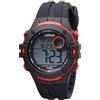 Lorus Orologio digitale al quarzo da uomo con cinturino in silicone, Nero - R2323PX9