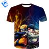 Cartoon T-Shirt Cartoon maniche corte da Uomo Naruto Naruto Uzumaki vs Sasuke Uchiha