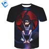 Cartoon T-Shirt Cartoon maniche corte da Uomo Naruto Sasuke Uchiha Sasuke Uchiha