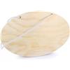 Targhetta in legno ovale con cordino