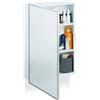 Relaxdays Armadietto a Specchio per il Bagno in Acciaio, Pensile, 3 Ripiani, HxLxP: 56 x 40,5 x 12,5 cm, Bianco