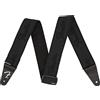 Fender WeighLess Running Logo Guitar Strap, 2in, Black/Black
