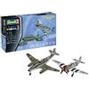Revell Easy Click System - Modellino di modellino P-51D Mustang e Me262 A-1a, scala 1:72, leggendario aereo da combattimento della 2 guerra mondiale, con armamento, non necessita di incollaggio, per