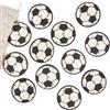 Logbuch-Verlag Set di 12 palline da calcio piatte in legno, decorazione per feste di compleanno, EM 2024, decorazione da tavolo, Ø 3,8 cm