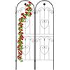 Relaxdays Supporti Rampicanti, Set da 2, HxL: 180x50 cm, in Metallo, per Piante,Tralicci ad Incastro, Nero, Ferro, 180 x 50 cm