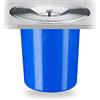 relaxdays Pattumiera per Il Piano Cucina, 5 L, Coperchio in Acciaio Inossidabile Rifiuti Organici, HxD: 23 x 24 cm, Blu, 23 x 24 x 24 cm