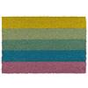 Relaxdays Zerbino Ingresso Casa con Design a Strisce, 60x40 cm, Tappeto in Fibra di Cocco, Interni e Esterni, Colorato