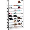 Relaxdays Scarpiera in TNT Sistema ad Incastro, a 10 Livelli, per 50 Paia di Scarpe, HLP 5 x 176 x 28 cm, Bianco