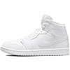 NIKE Wmns Air Jordan 1 Mid, Sneaker Donna, White/White-White, 36 EU