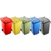 Mobil Plastic Bidone Carrellato Raccolta Differenziata Monocolore 360lt Mobil Plastic 4 Pezzi