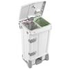 Filmop Contenitore Rifiuti in Plastica con Coperchio Colorato Filmop Polaris Delux 2x45lt